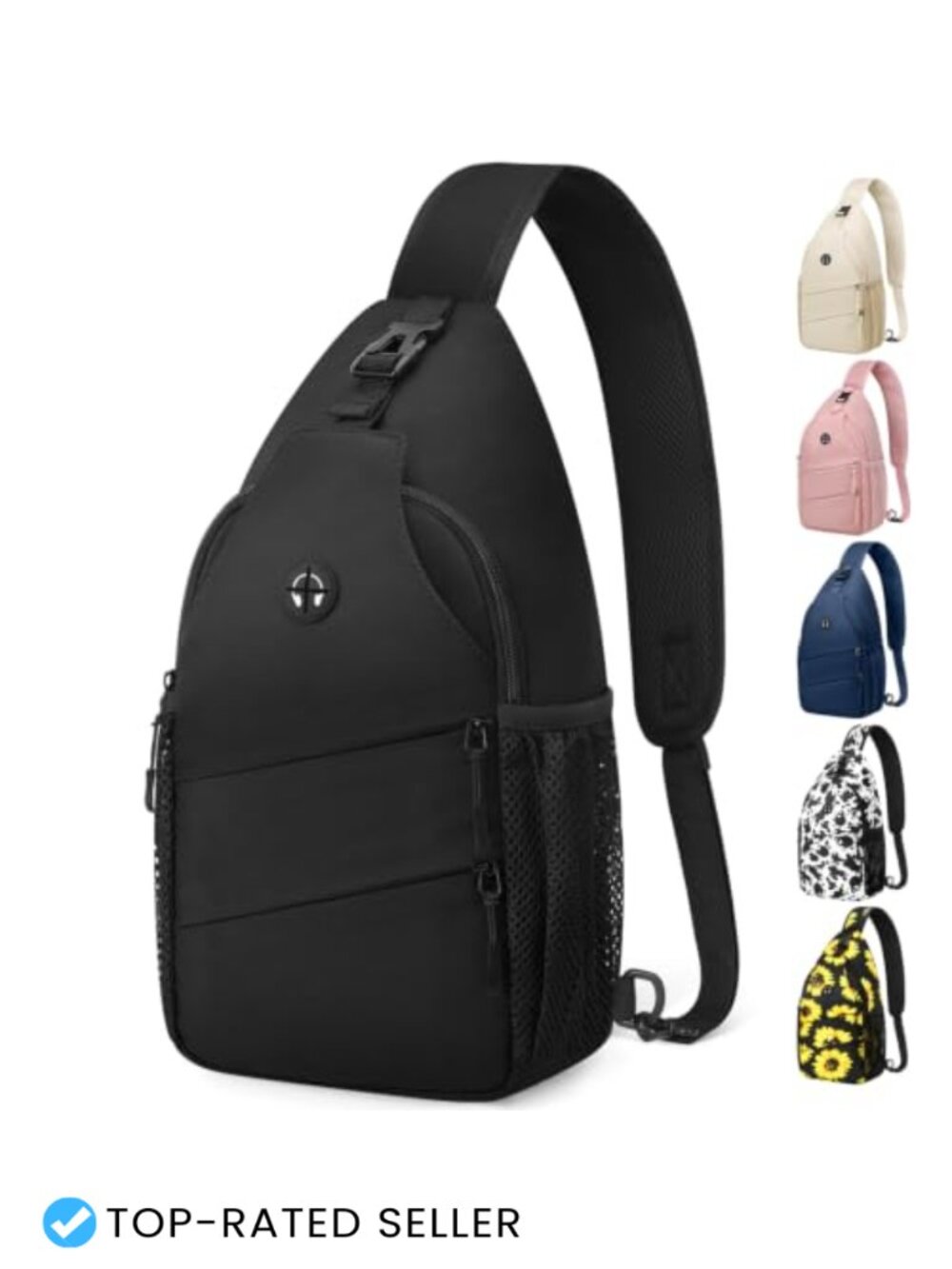 Waterproof Crossbody Sling Bag Convertible Shoulder Strap Hiking Daypack